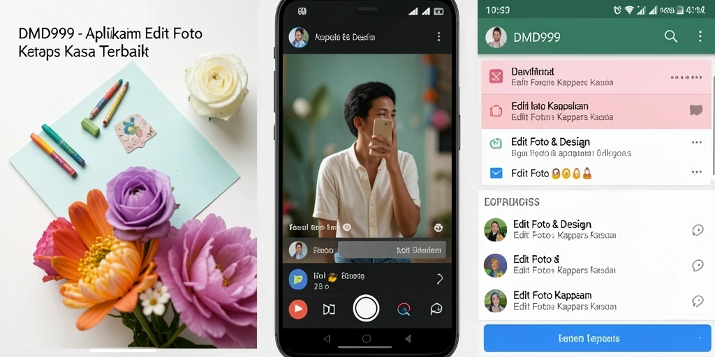Antarmuka DMD999 yang intuitif untuk mengedit foto kertas kaca.