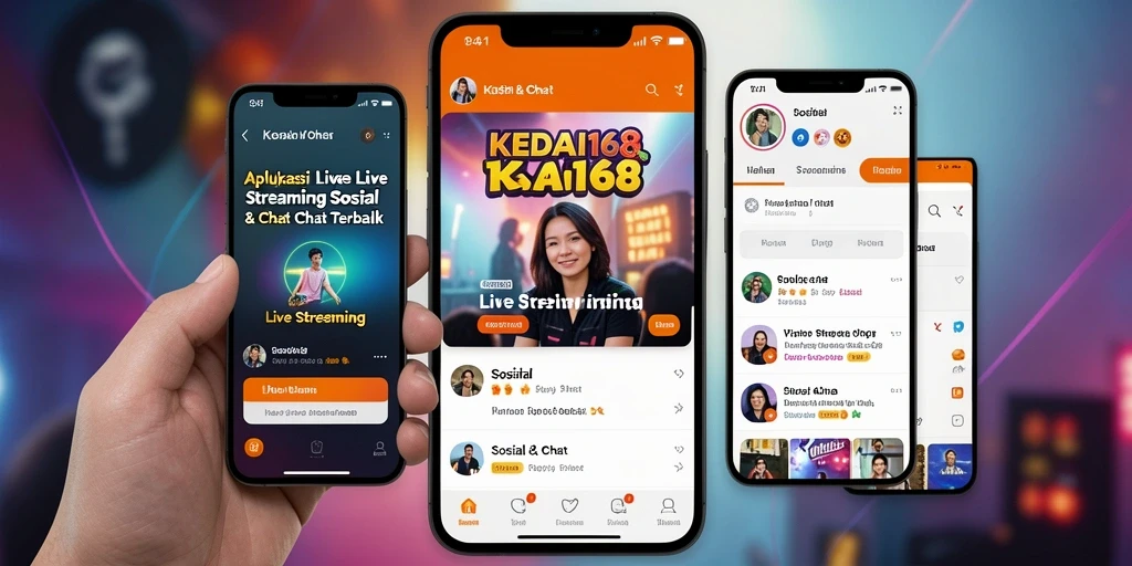 Antarmuka KEDAI168 dengan fitur Live Streaming yang menarik.