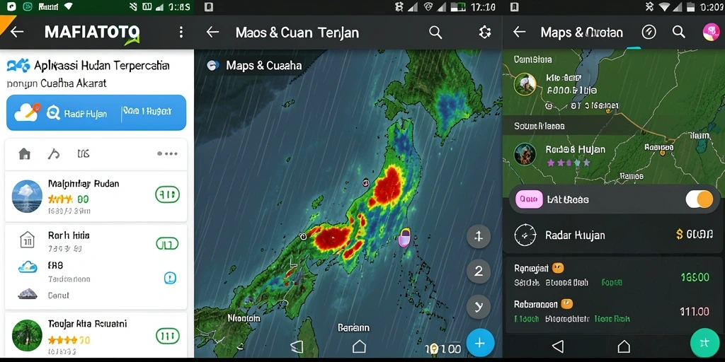 Antarmuka MAFIATOTO menampilkan radar hujan dengan jelas.