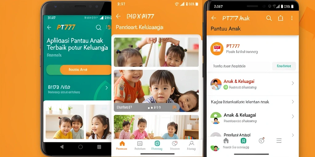 Tampilan antarmuka aplikasi PT777 yang user-friendly bagi orang tua.