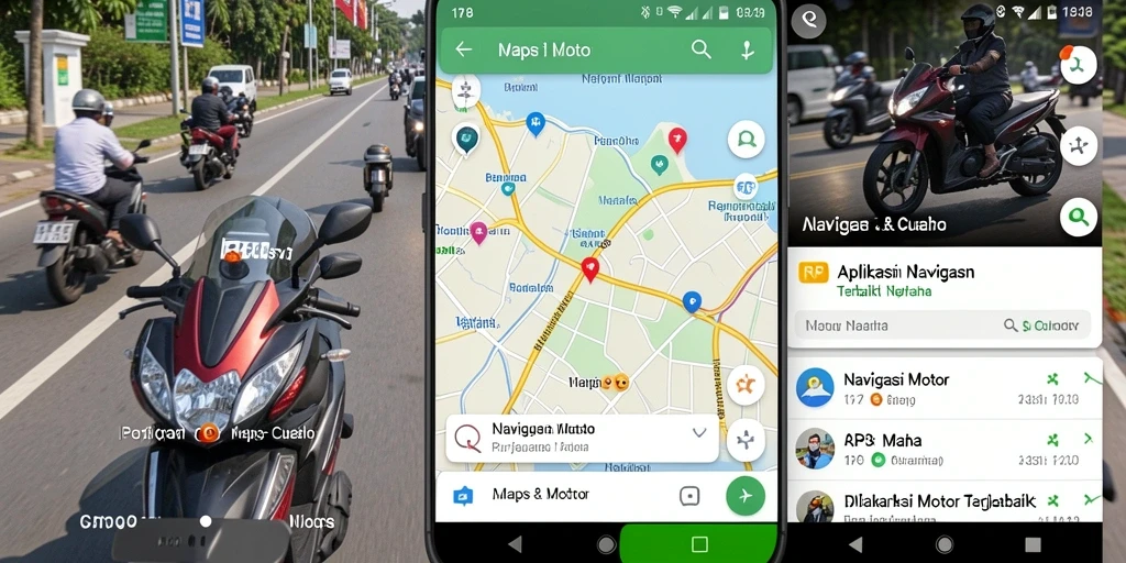 Antarmuka aplikasi RP8 menunjukkan fitur navigasi motor yang lengkap.
