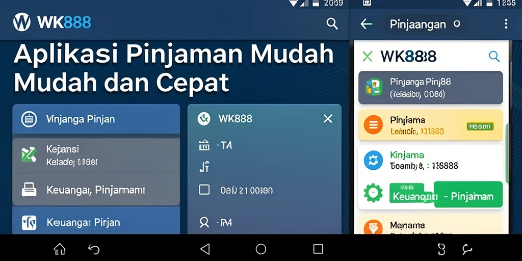 Antarmuka aplikasi WK888 yang sederhana dan fungsional.