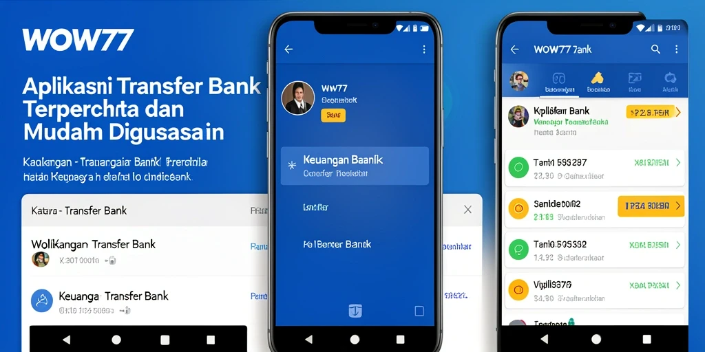 Tampilan antarmuka WOW77 yang mudah digunakan untuk transfer bank.